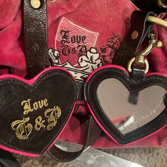 Pink Juicy Couture Purse Vintage Y2K Shoulder Bag Handbag Preloved Satchel Rare - Picture 13 of 13